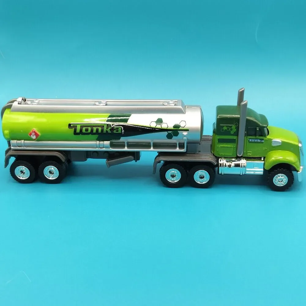 Tonka Green Tanker Truck & Trailer Semi Rig Toy Vehicle Hasbro Funrise 2012